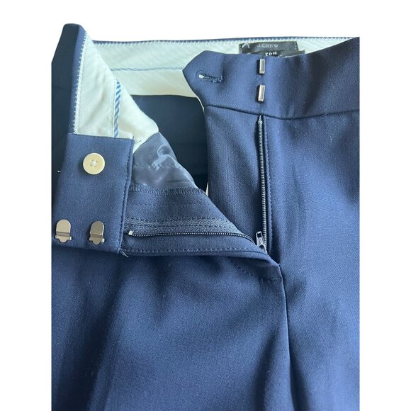 J.Crew Edie Navy Perfecting Pockets Slim Trouser Pants Womens Size 4 - Picture 11 of 16